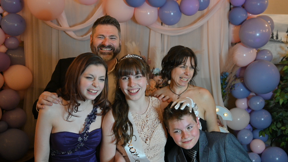 The Drake family celebrating together